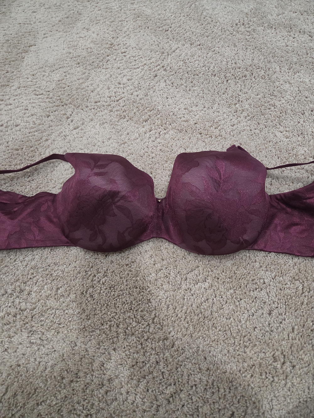 Cacique Plum Floral Lace Underwire Bra